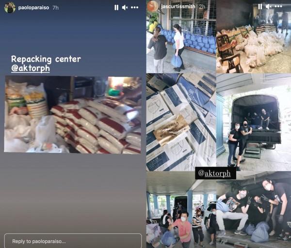 Members of AKTOR distribute relief goods to Ulysses victims in Marikina