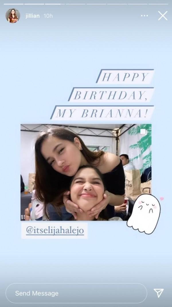 Jillian Ward and Althea Ablan greet Elijah Alejo