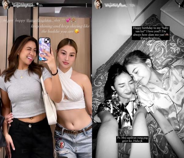 Sparkle artist Brianna Bunagan and social media star Sachzna Laparan penned sweet birthday messages for Kapuso actress Angel Leighton on Instagram