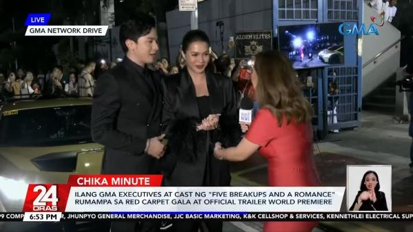 Alden Richards and Julia Montes arrived at the red carpet and world premiere of the official trailer of Five Breakups and a Romance
