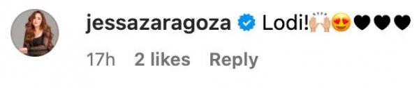 Jessa Zaragoza s comment on Sunshine Cruz s IG Post