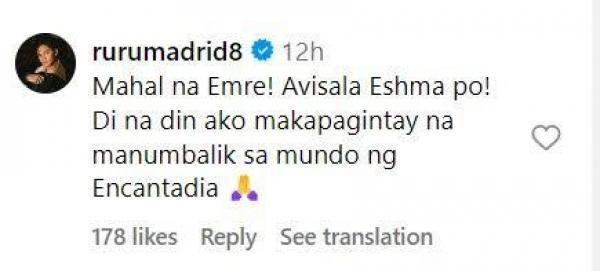 Ruru Madrid reacts to Direk Mark IG post