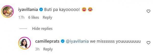 Iya Villania reacts to Camille Prats post