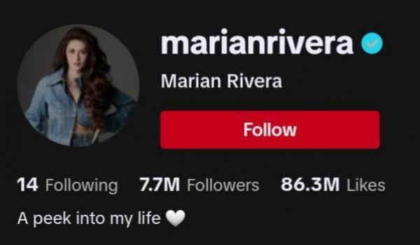 Marian Rivera Tiktok Channel