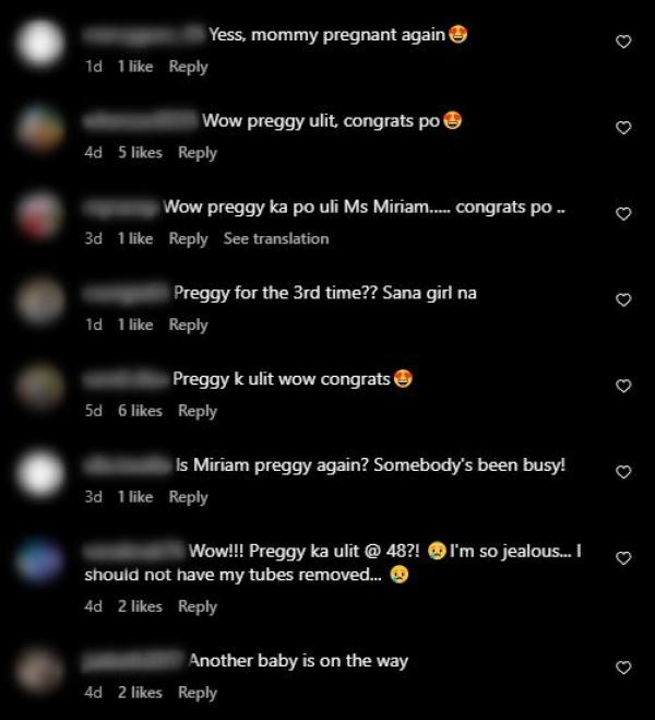 comments on the post of miriam quiambao