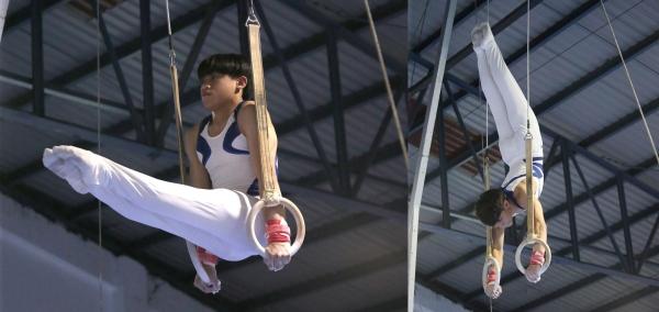 Karl Yulo competing in individual events