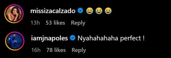 Iza Calzado and Jerald Napoles comments
