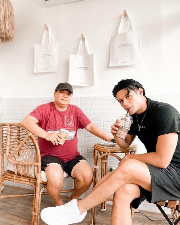 Jon Lucas with his dad