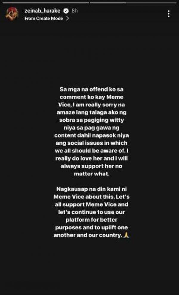 Zeinab Harake s Instagram Story