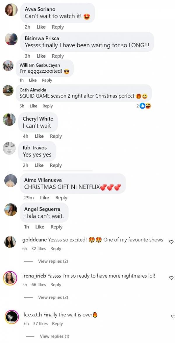 Netizens on the return of Squid Game