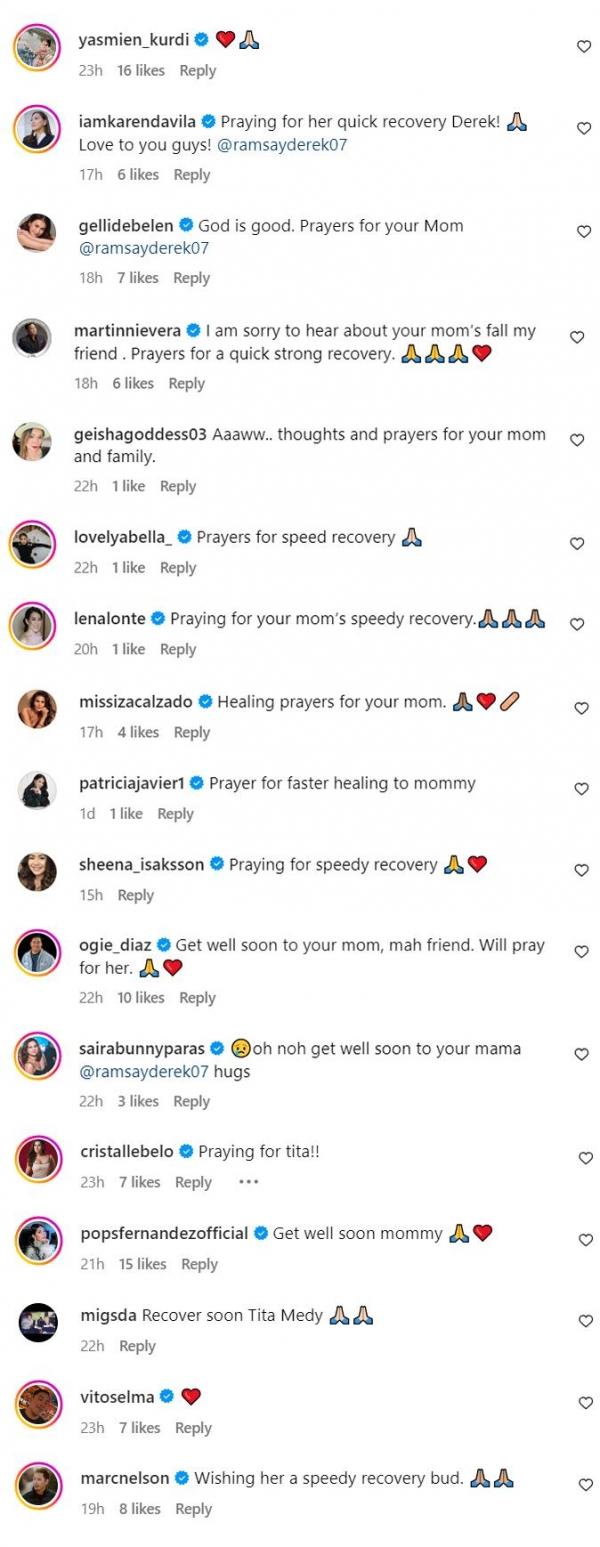 Derek Ramsay s mom hospitalized