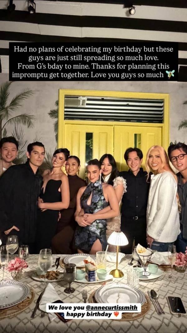 anne curtis gets surprise birthday celebration from friends
