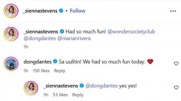 Sienna Stevens thanks Dingdong Dantes