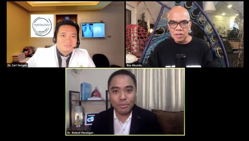 doctor earl sempio and doctor roland panaligan with boy abunda