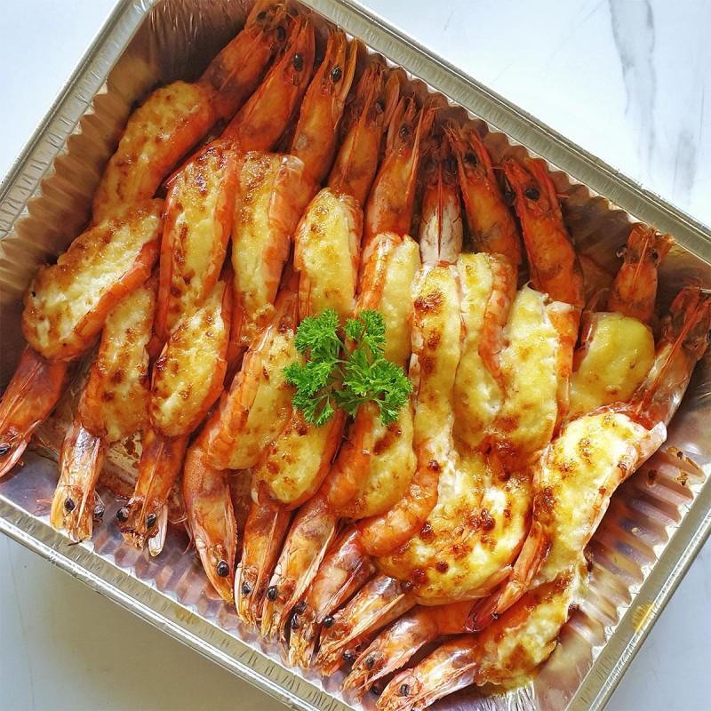 Baked Cheesy Garlic Prawns