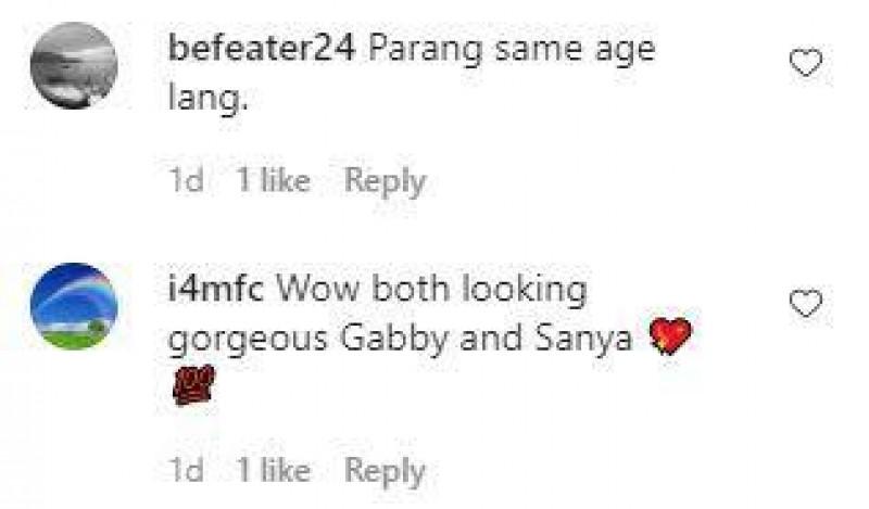 Netizens comment on Sanya and Gabby s photo