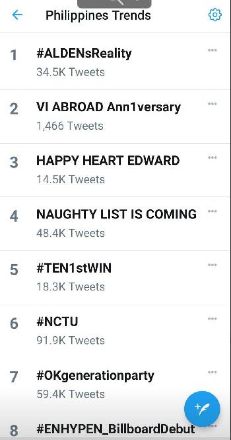 Aldens Reality trends on Twitter