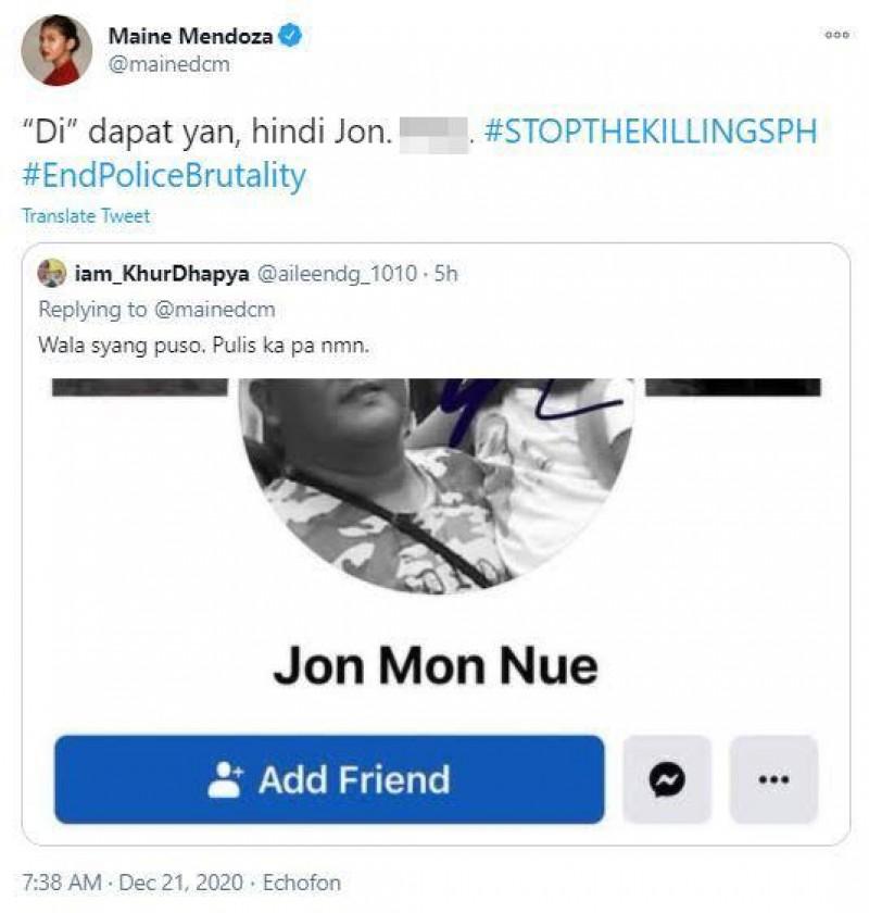 Maine Mendoza s tweet