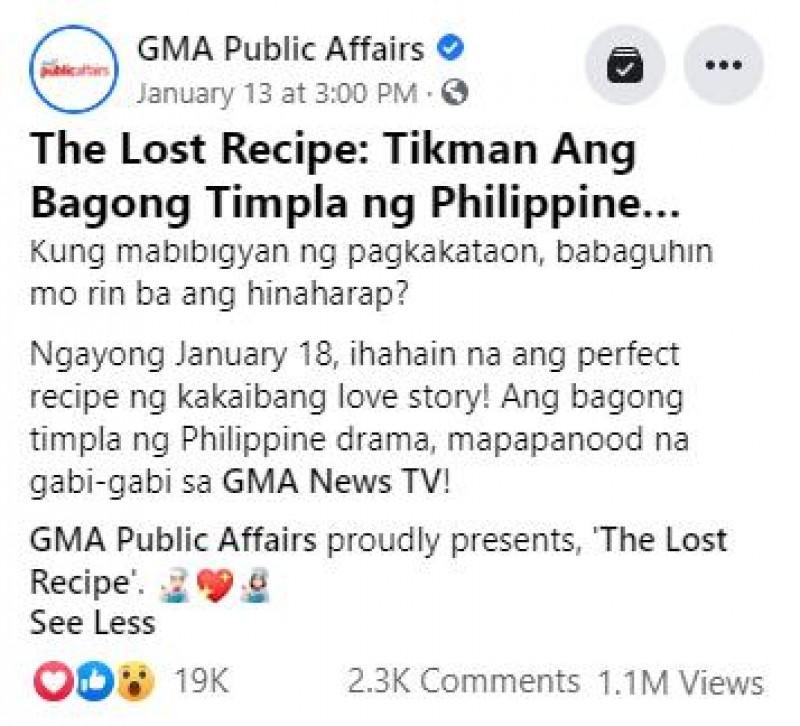 The Lost Recipe full trailer earns 1M views on Facebook