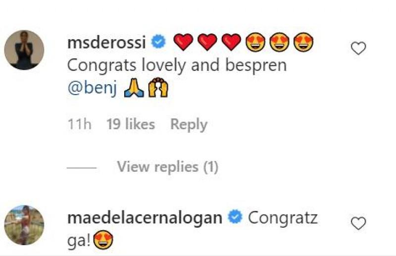 Photos taken from Benj Manalo and Lovely Abella s Instagram accounts