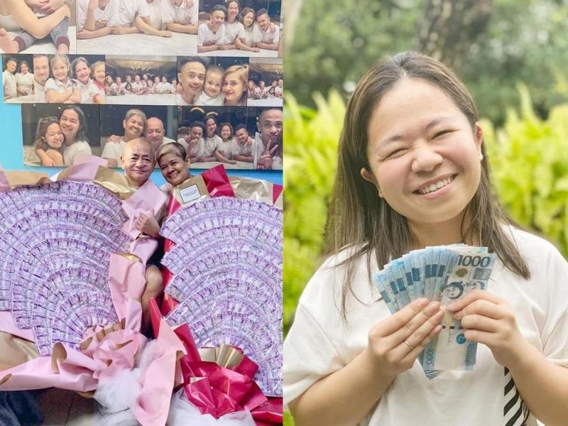 Kiray Celis and her parents