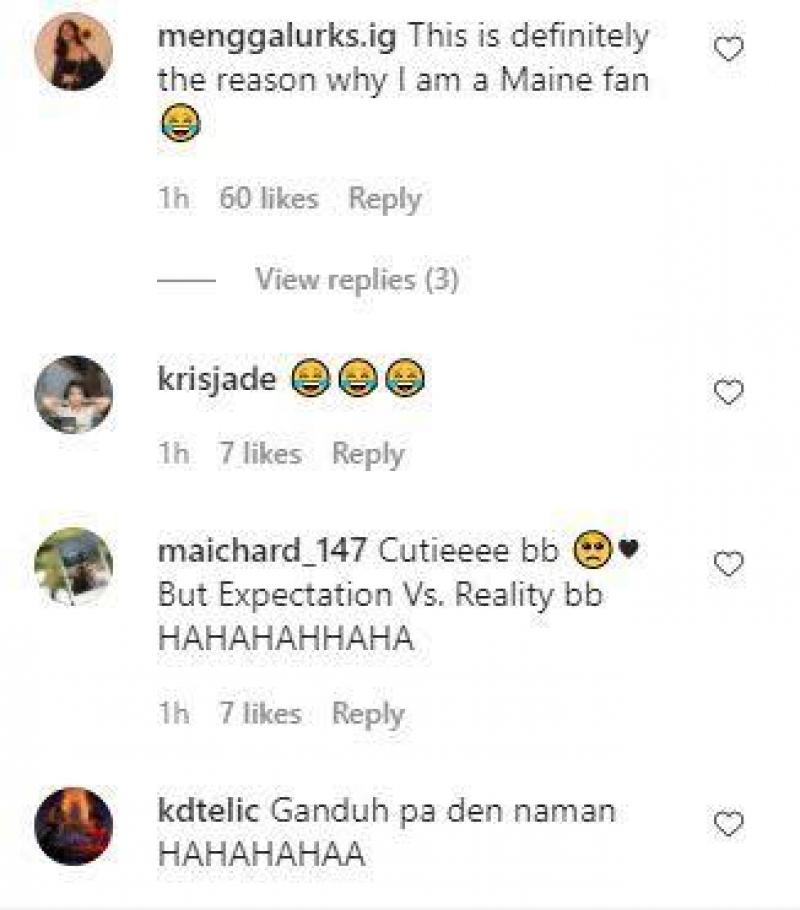 Celebrities netizens reacting to Maine Mendoza s post