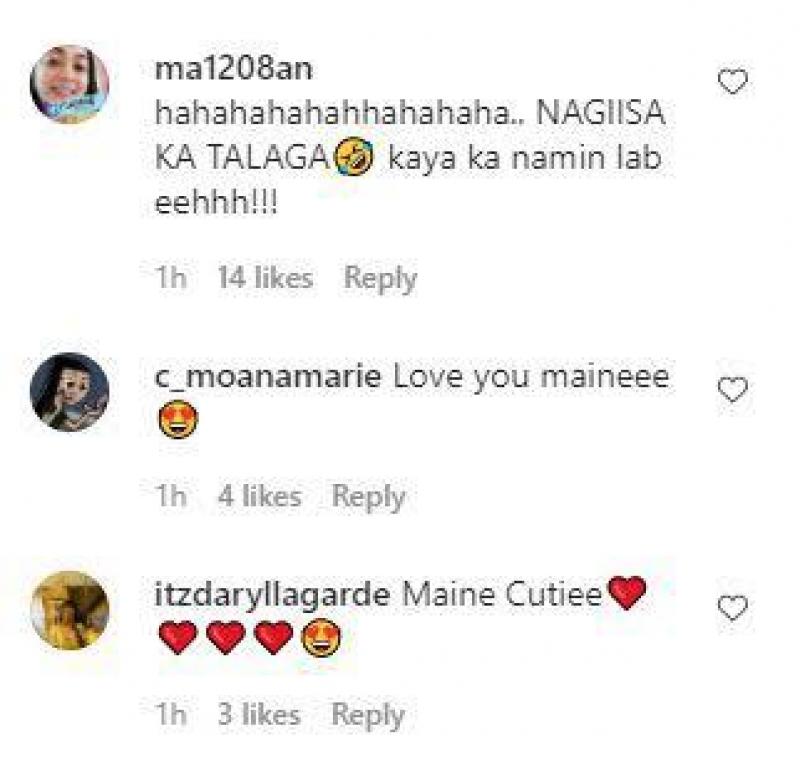 Celebrities netizens reacting to Maine Mendoza s post