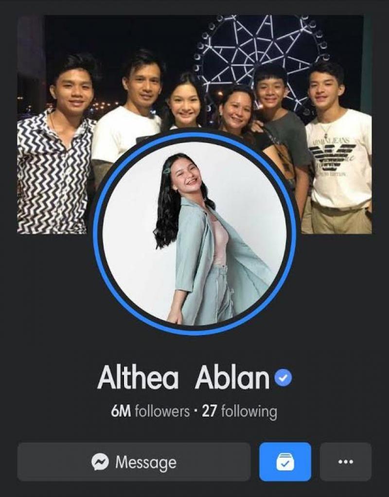 Althea Ablan s Facebook page
