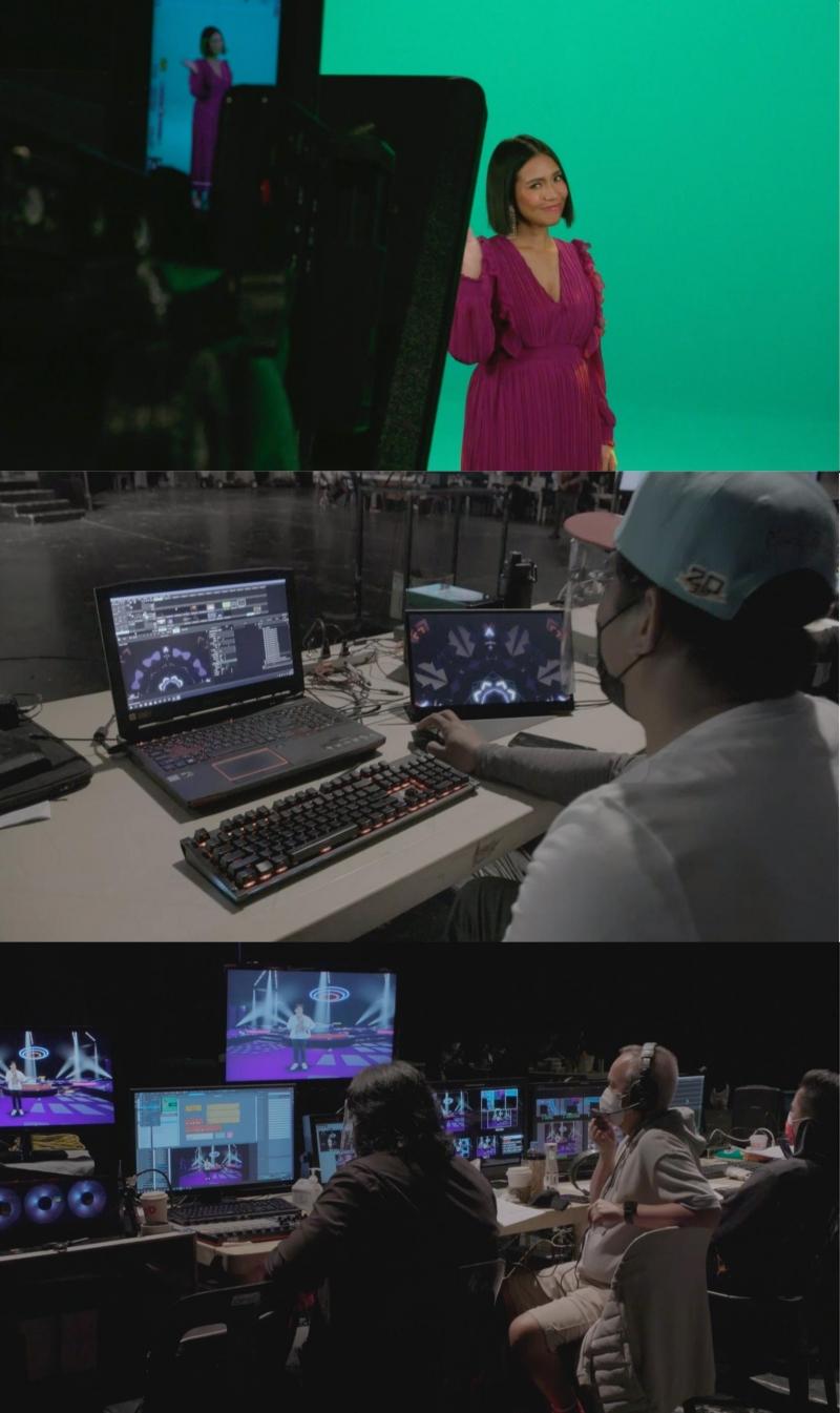 Behind the scenes ng virtual set ng Centerstage