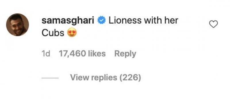 sam asghari comment