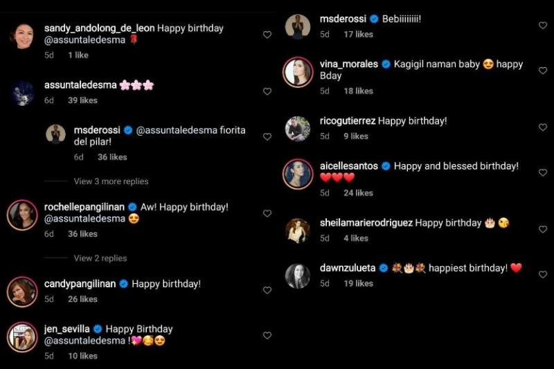 Photos taken from Assunta and Alessandra De Rossi Instagram account