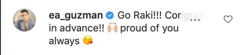 Edgar Allan Guzman writes an appreciation message for his girlfriend Shaira Diaz