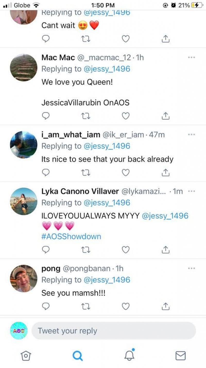 Netizens message for Jessica Villarubin