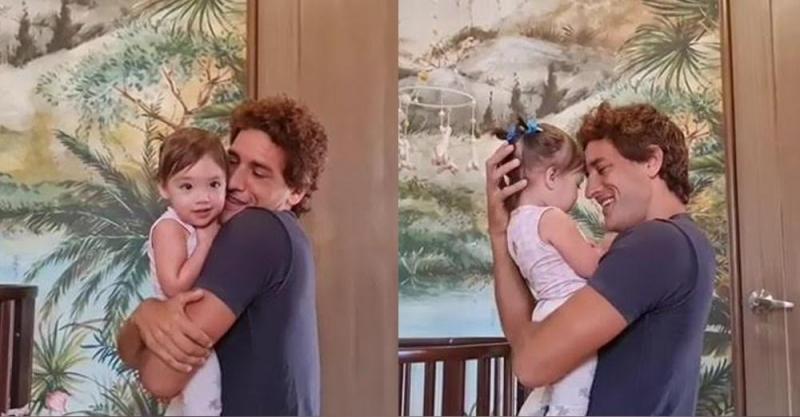 Nico Bolzico and baby Thylane