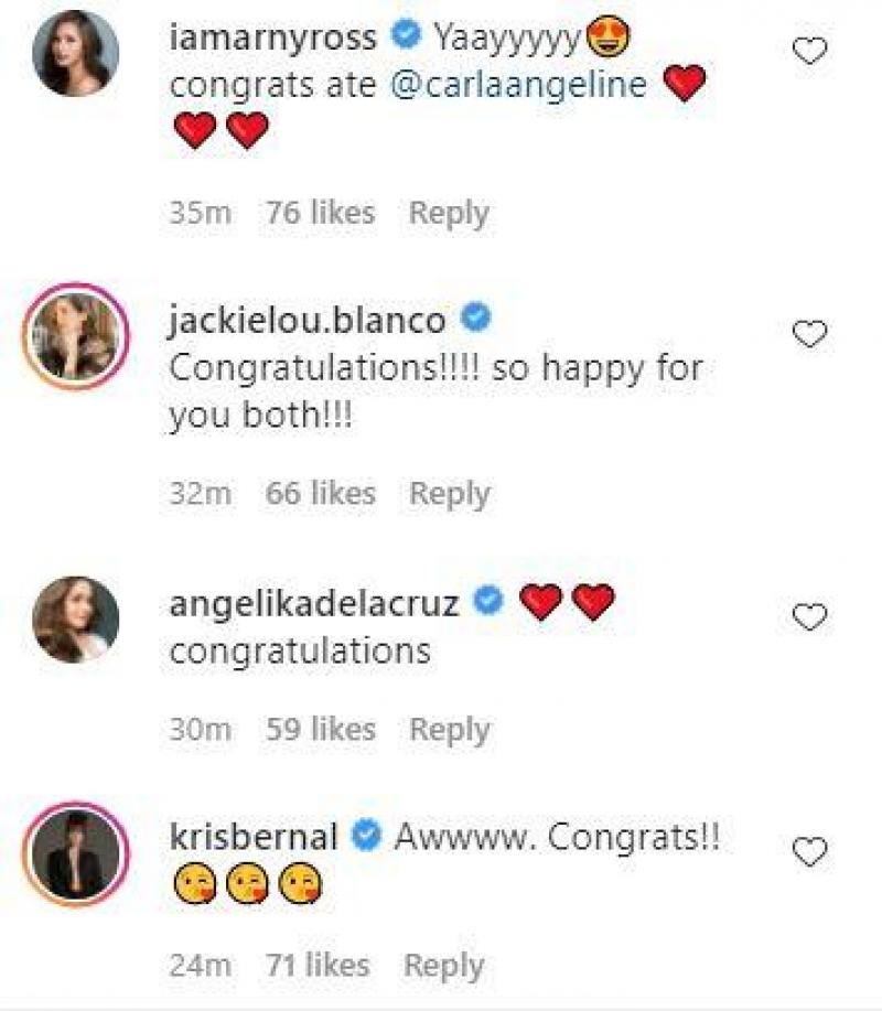 Celebrities congratulate Carla Abellana and Tom Rodriguez