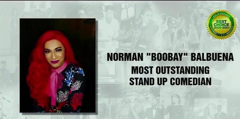 Boobay as Most Outstanding Stand up Comedian