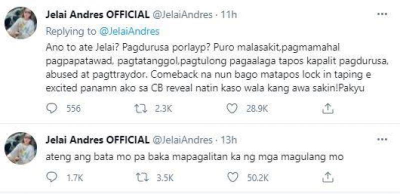 Jelai Andres s tweet