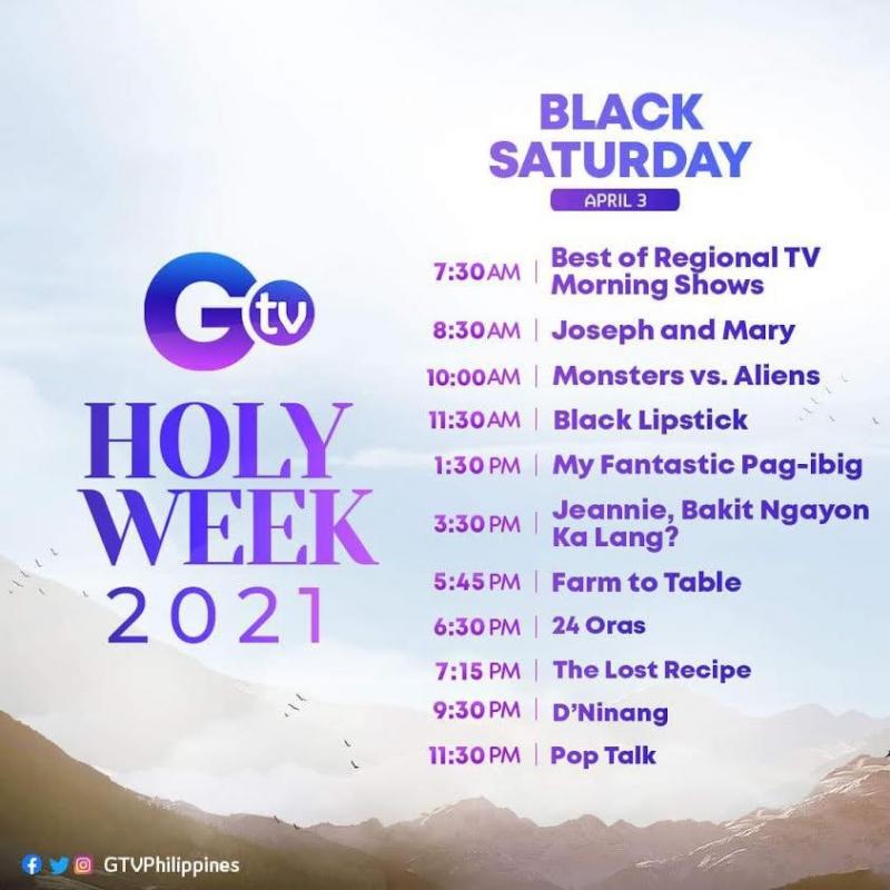 Black Saturday schedule
