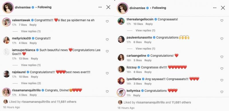 screen shot of comments