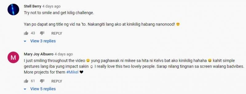 Comments on Mikee Quintos and Kelvin Miranda s chemistry
