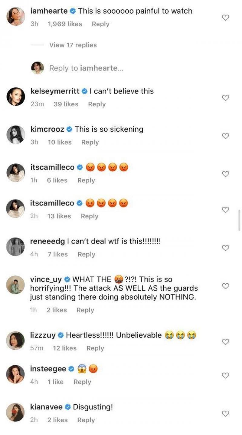 screen shot of comments