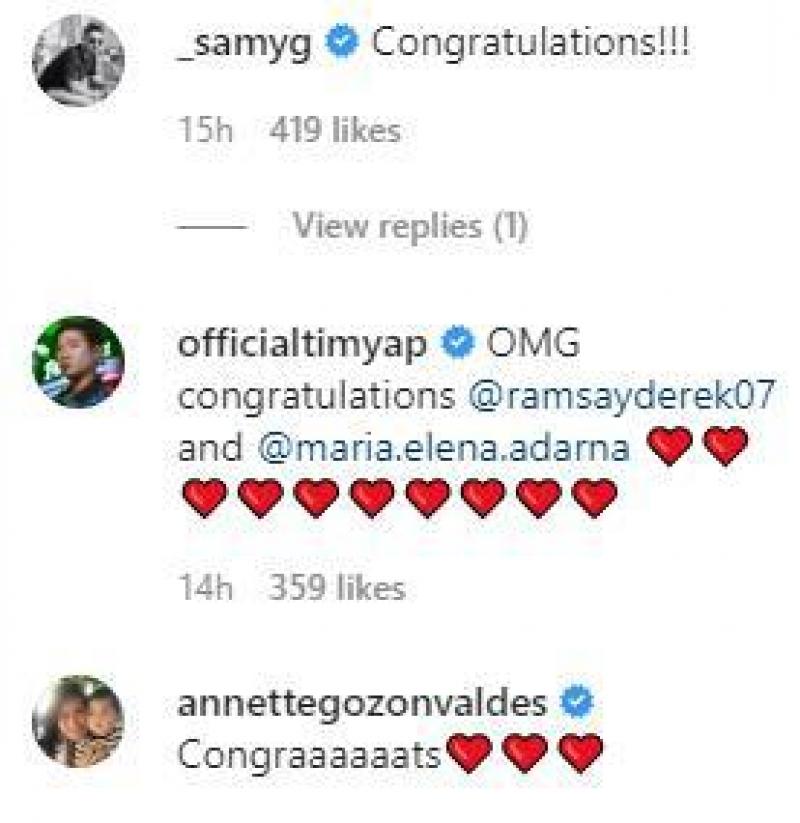 Ellen Adarna and Derek Ramsay s Instagram comments