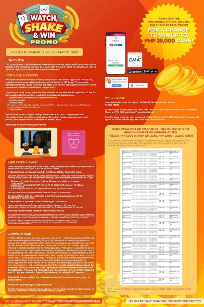 Watch Shake and Win Promo