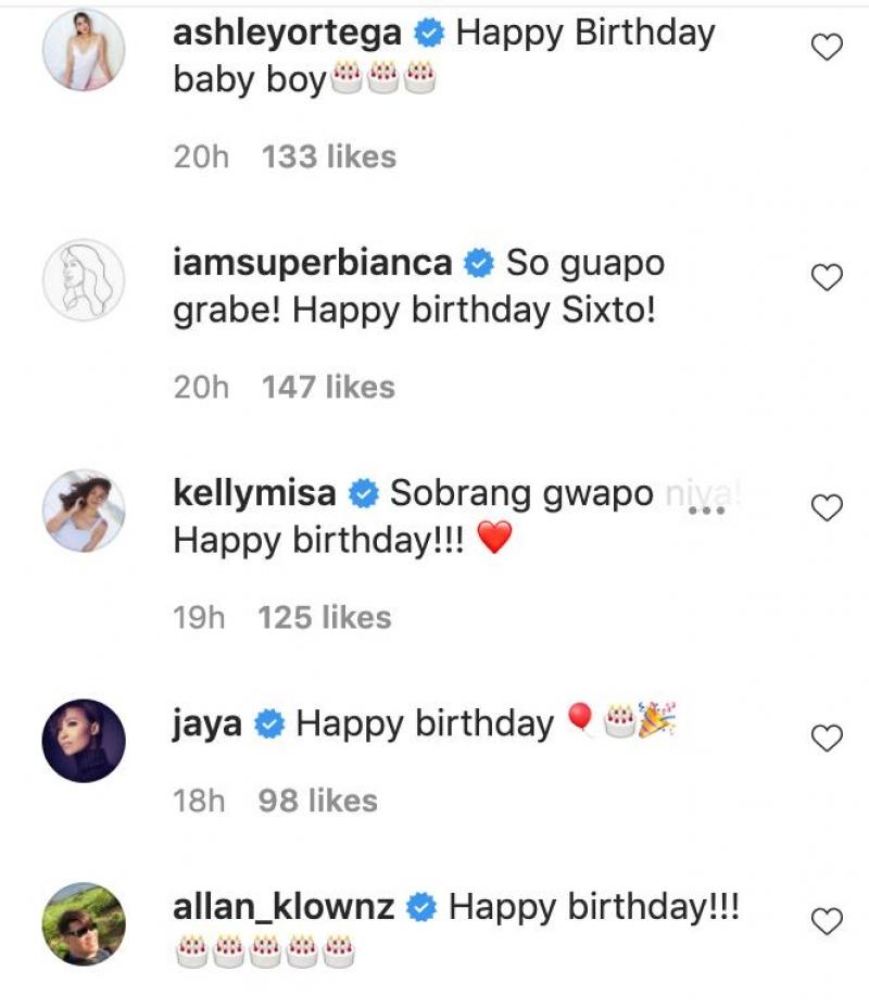 Celebrities sent well wishes for birthday boy Sixto Dantes