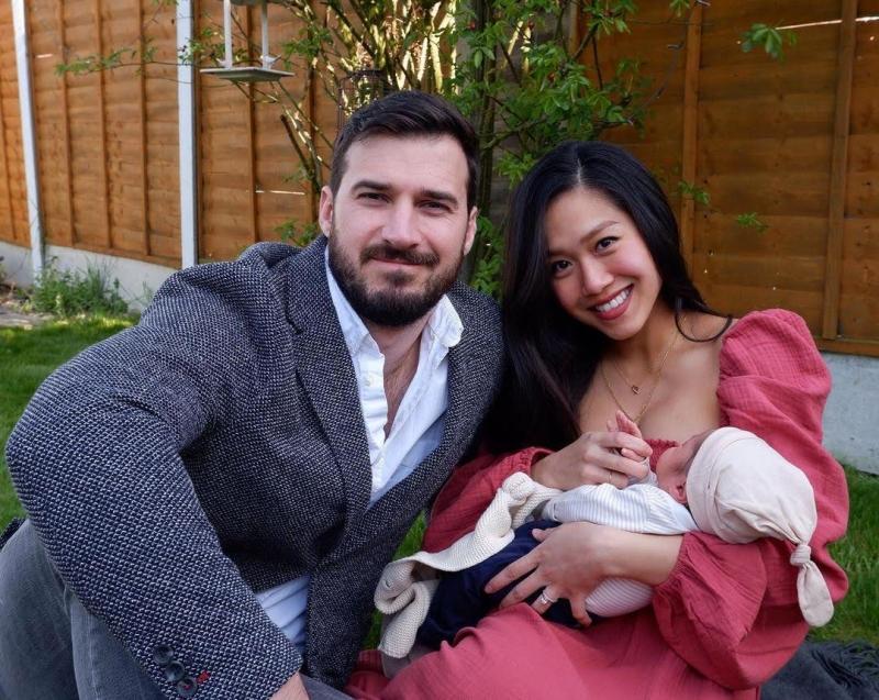 Rachelle Ann Go and Martin Spies with baby