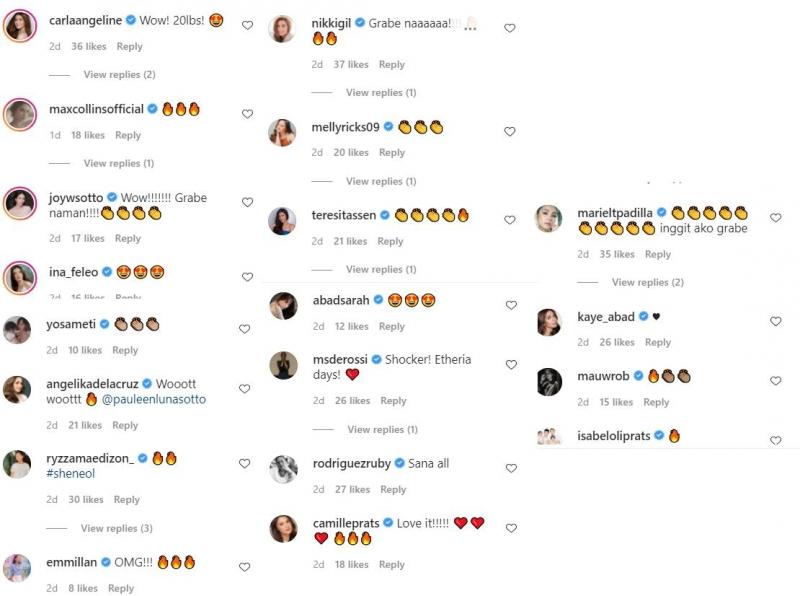 Celebrities react to Pauleen Luna fit body