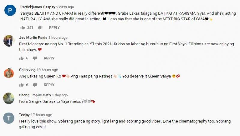 Comments on First Yaya and Sanya Lopez