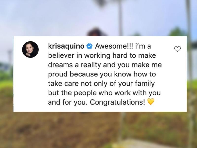 Kris Aquino lauded Neri Naig for Miranda Farm House