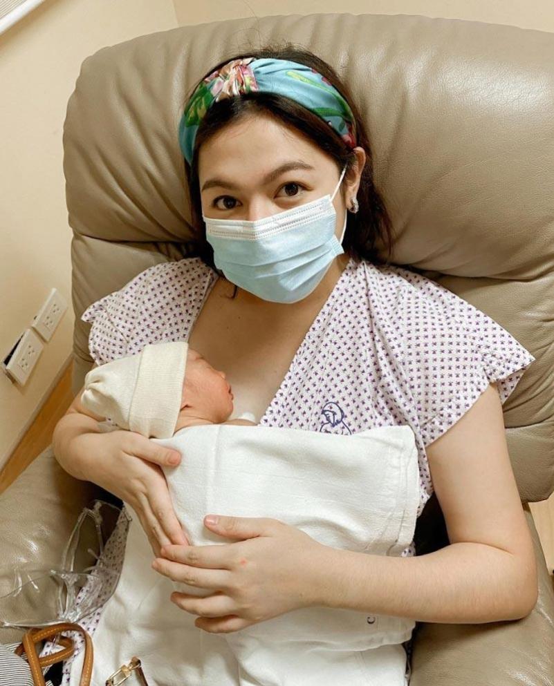 Charee Pineda at baby Martell