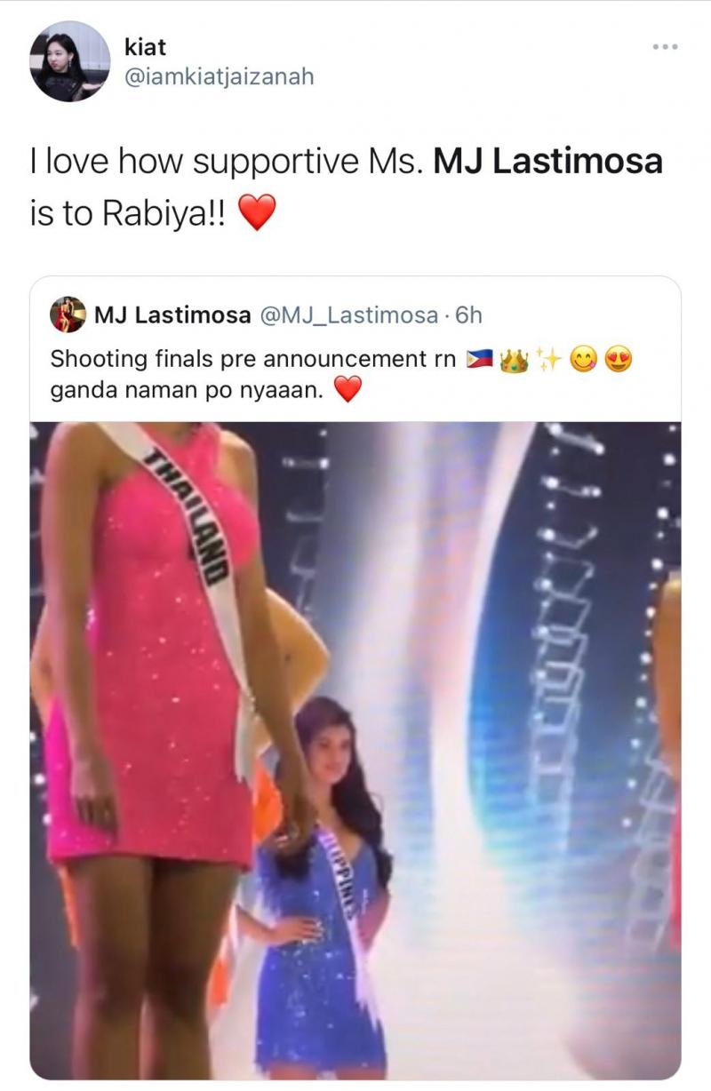 Netizens pinuri si MJ Lastimosa sa kanyang todong suporta kay Rabiya Mateo